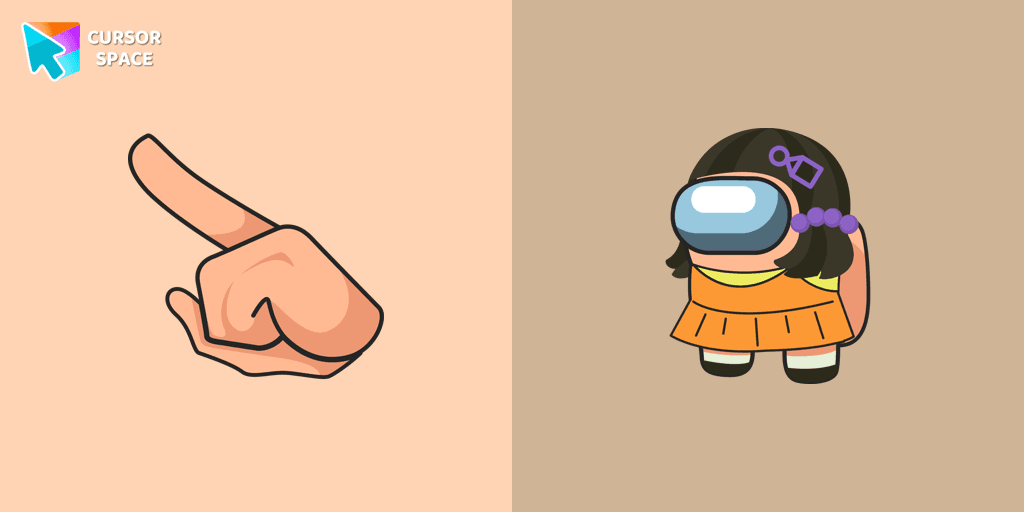 Among Us Squid Game Killer Doll Character cursor cursor pack